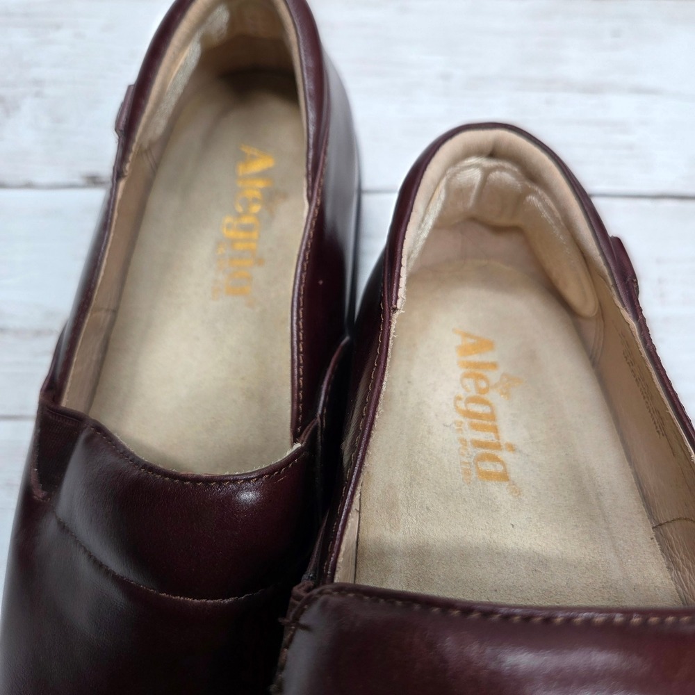 Alegria Keli Professional Clog Slip On Women 40 Brown Burgundy Leather KEL-8141 - Picture 4 of 10